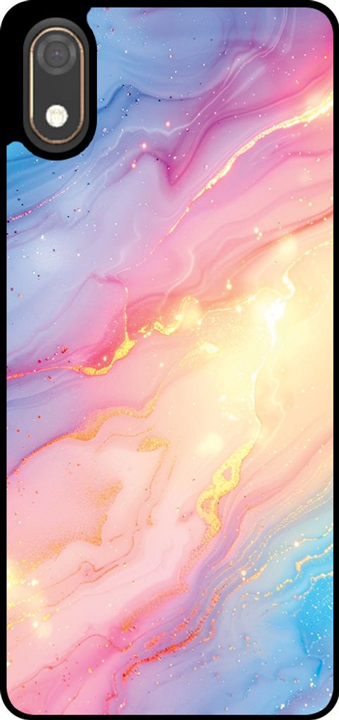 Smartphonica Telefon Fall fit für Huawei Y5 (2019) mit Regenbogen Glitter Marmor Print - TPU Backcover Fall Regenbogen Glitter Marmor Design
