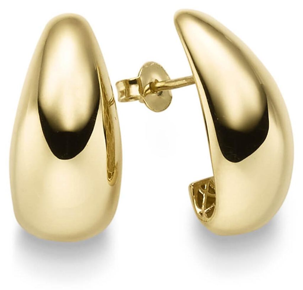 Paar Ohrringe Creolen-Stecker Ohrschmuck 20,5x3,5mm 585 Gold Gelbgold schlicht