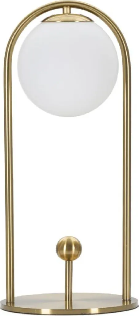 Mauro Ferretti lampada da tavolo Glamy Arc E14 Ø 21x47 cm bianco oro