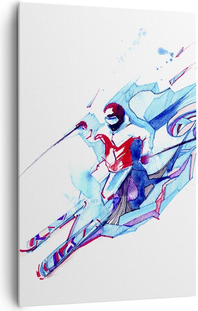 Bild auf Leinwand - Leinwandbild - Einteilig - Action Sport Aktivität - 80x120cm - Wand Bild - Wanddeko - Wandbilder - Leinwanddruck - Wanddekorat...