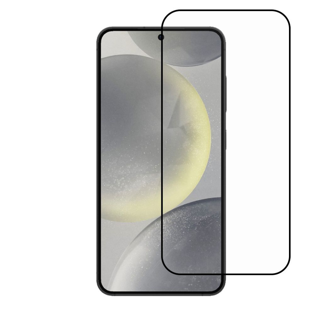 Displayschutzfolie passend für Samsung Galaxy S24 - Full Cover Tempered Glass mit rundem Rand - Tempered Glass mit abgerundeten Ecken