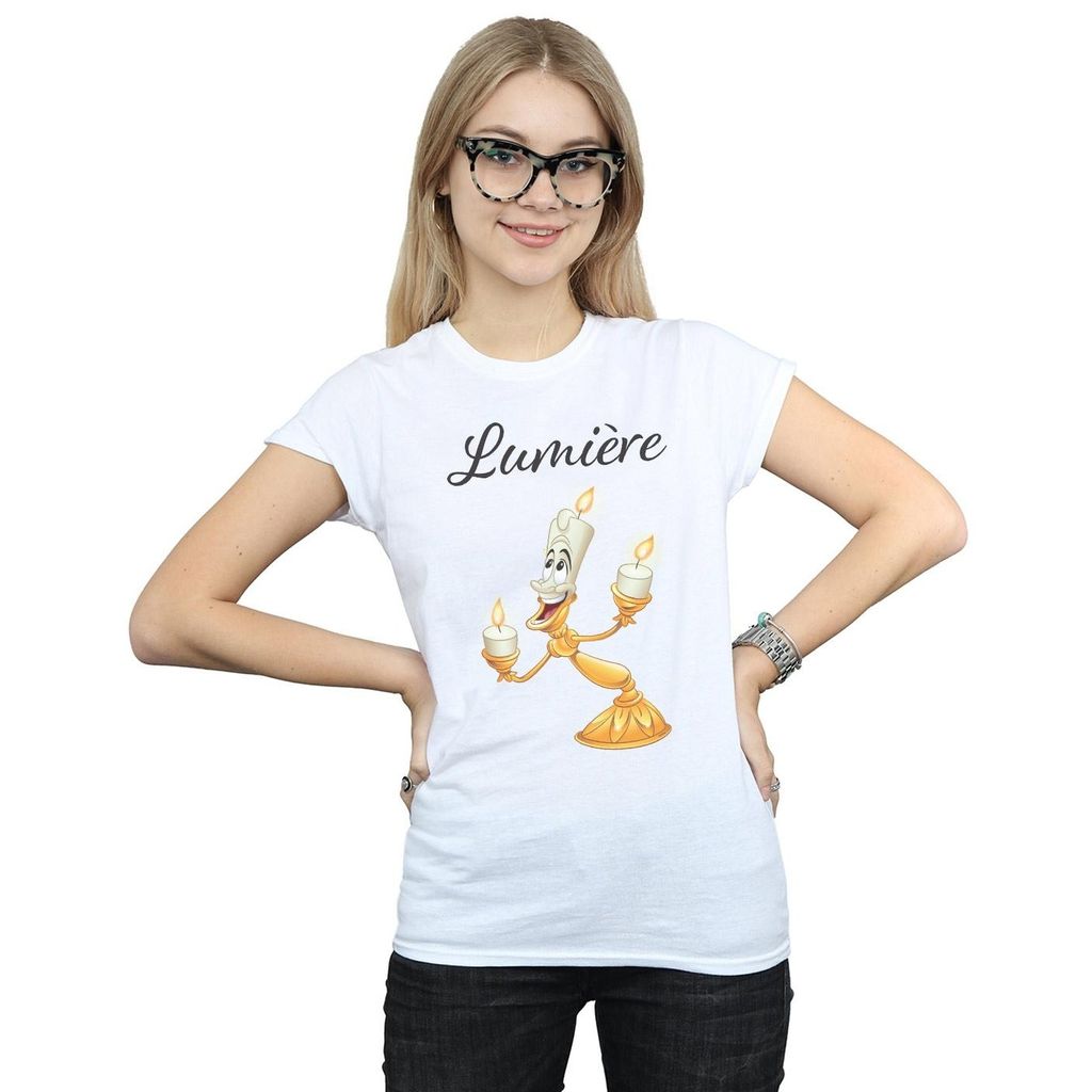 Disney - "Beauty And The Beast Be Our Guest" T-Shirt für Damen BI15692 (L) (Weiß)