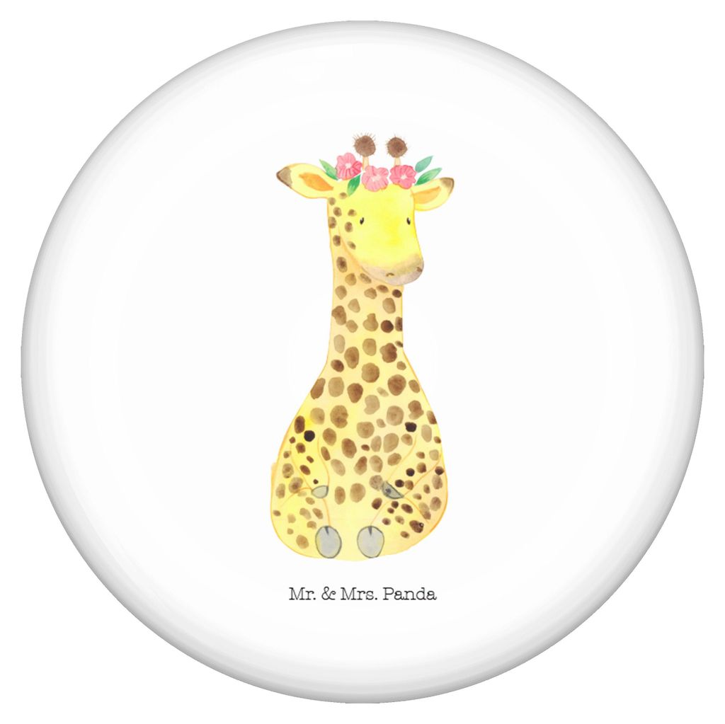 Mr. & Mrs. Panda Button Giraffe Blumenkranz - Weiß - Geschenk, Freundin, Anstecker Pin, Ansteck, Abenteurer, Afrika, Badge, Selbstliebe, Plakette