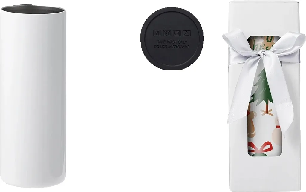 Ingrosso 12 Tazze Sublimazione 600ml Acciaio Inox Skinny Straight Bulk