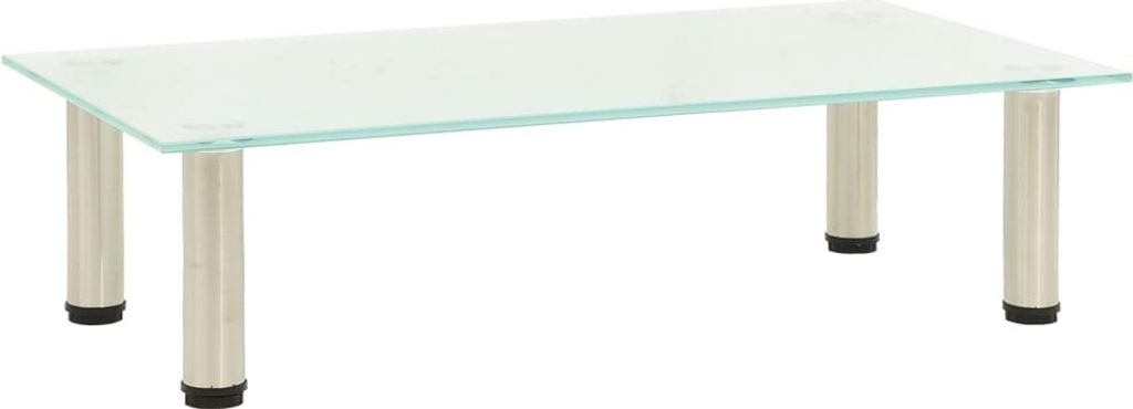 The Living Store TV-Tisch 60x35x17 cm Satiniertes Hartglas