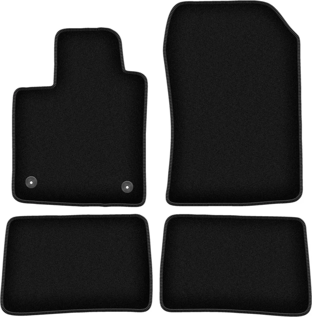 Tappetini Neri Renault Twingo II 2007-2014 Velluto - Set 4 Pezzi