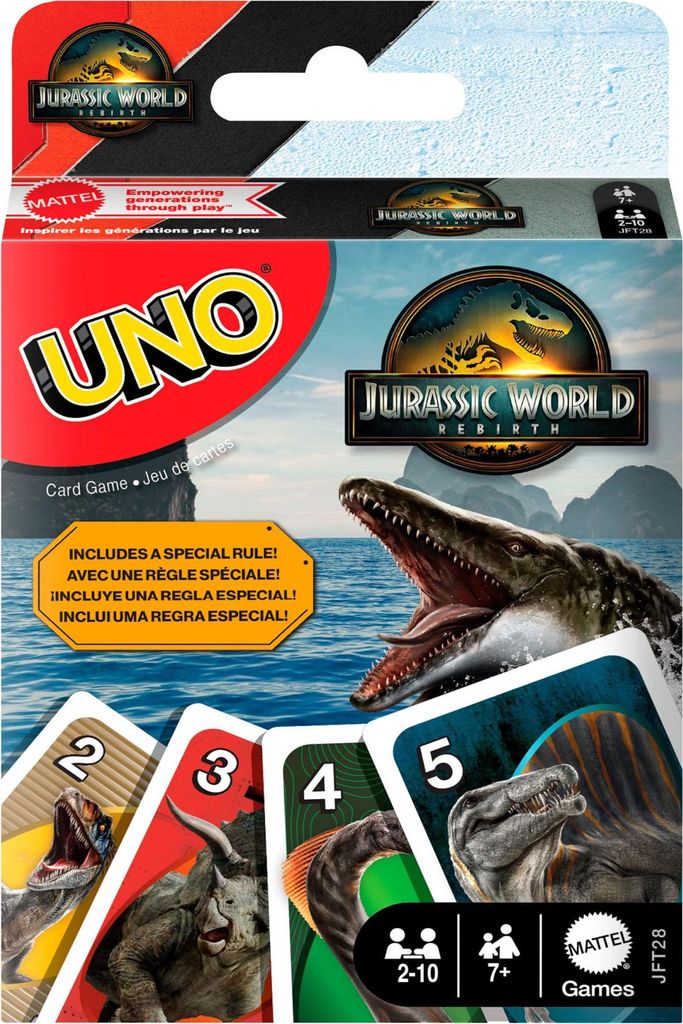 Mattel UNO Jurassic World 4 Produktbild 