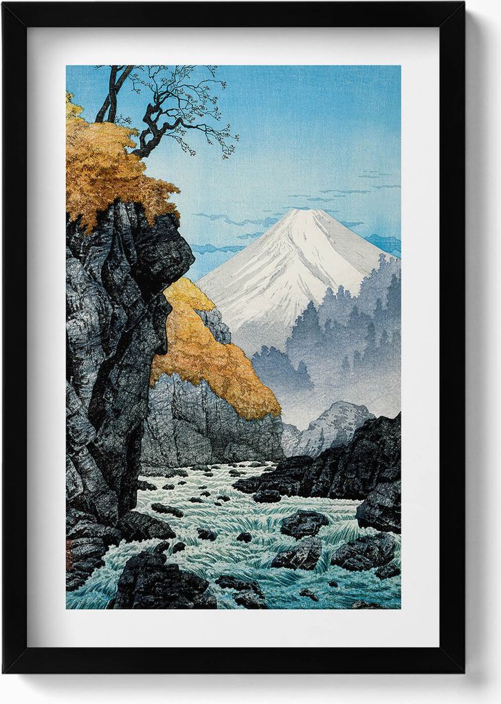 Gerahmtes Kunstwerk– Wandbild mit Rahmen – Gerahmtes Bild – Wanddekoration – 40x60 cm – Schwarz