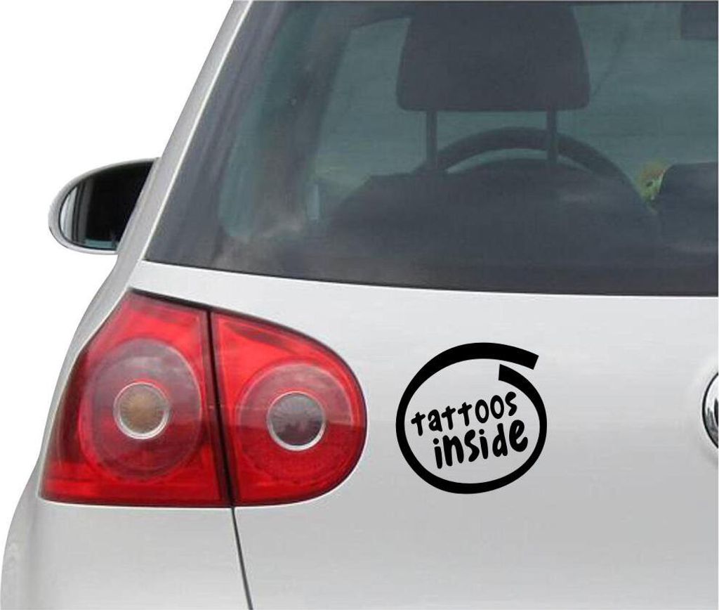 Aufkleber / Autoaufkleber - JDM - Die cut - Tattoos Inside Decal Auto Laptop Fenster - Folie Sticker - schwarz - 93mmx88mm