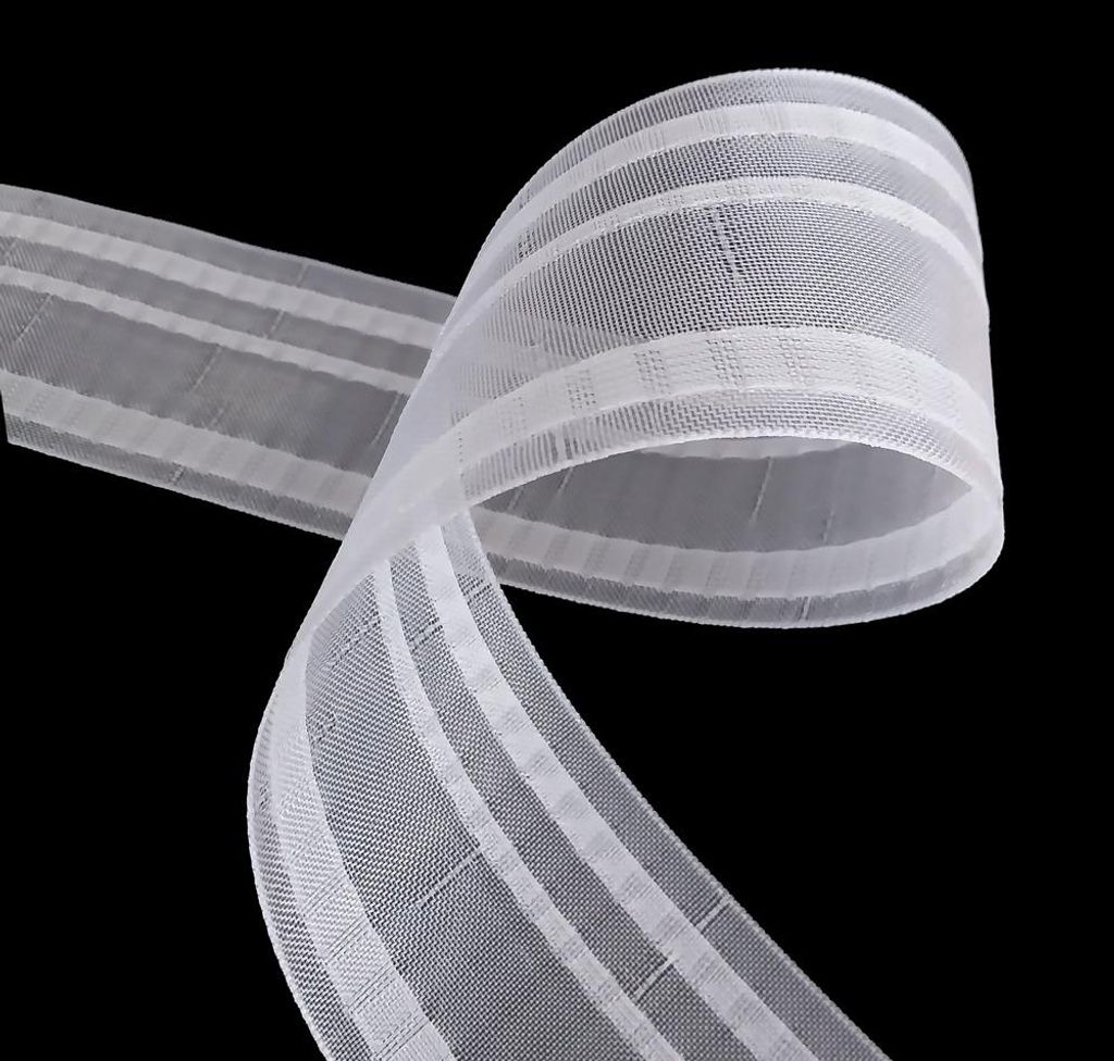 Gardinenband 10m Wellensystem Transparent-75mm Kräuselband Faltenband