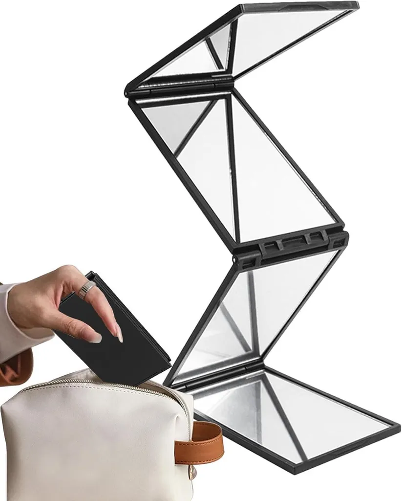 Miroir 360 pliable : voyez enfin l'arrière de votre tête sans effort