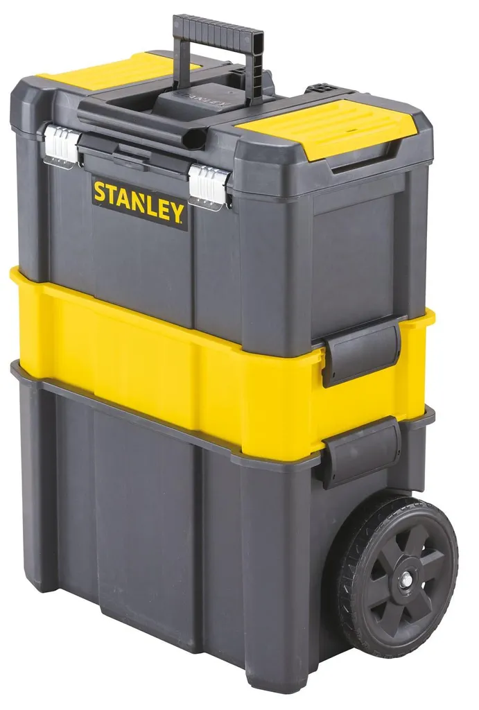 Servante Stanley 3 Niveaux pour Organiser l'Atelier et Ranger les Outils