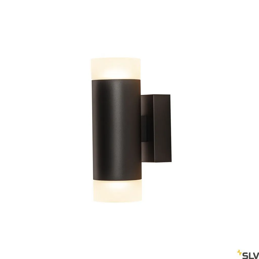 Luminaire mural Astina Up&Down noire GU10 ronde 7cm pour salon et couloir