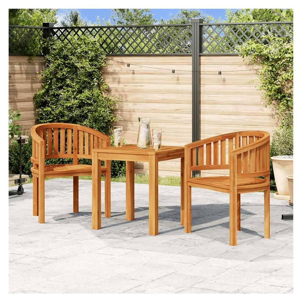 Teakholz-Gartenstuhl | 2er Set | Witterungsbeständig | Für Entspannung und Mahlzeiten im Freien
