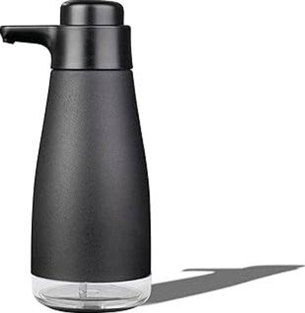 AIKE AK1062 Seifenspender Edelstahl, 450 ml Flüssigseifenspender, Geschirrspülseifenspender für die Küche Schwarz