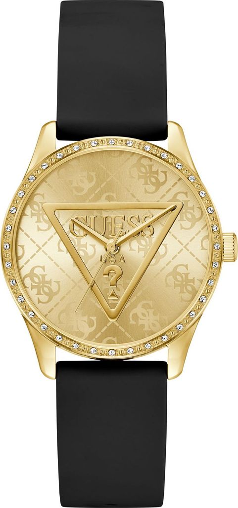 Guess Damenuhr Ladies Black Gold Tone Analog Watch Bicolor GW0942L2