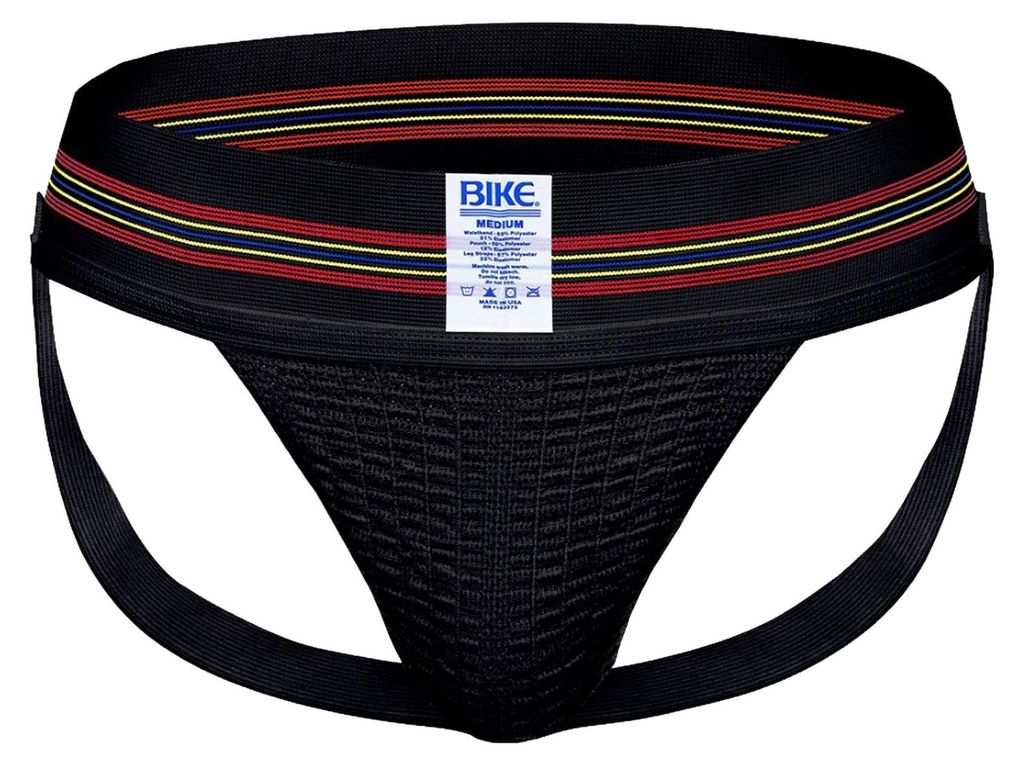 BIKE - Herren Jockstrap Unterwäsche - Original 3 Inch Jock Black - 1x Größe XL