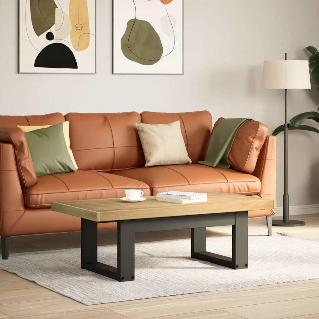 vidaXL Couchtisch NOAIN U-förmige Beine 120x60x40 cm Massivholz Kiefer