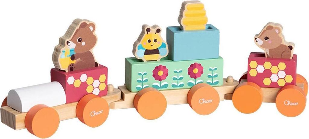 Chicco Teddys Zug - My Wood Friends inkl. Zubeh