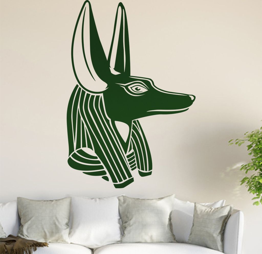 Anubis Wandtattoo in 6 Größen - Wandaufkleber Wall Sticker - Dekoration, Küche, Wohnzimmer, Schlafzimmer, Badezimmer