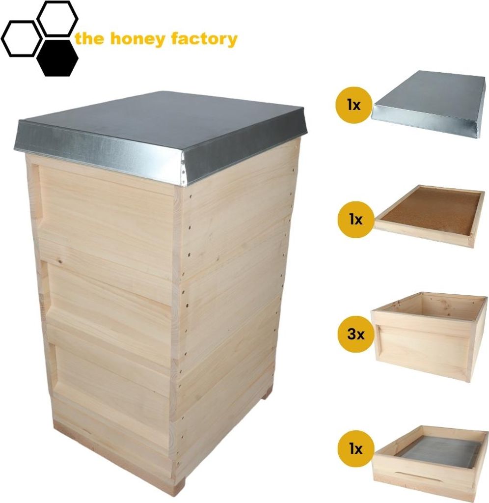 Bienenbeute DNM Liebig SET "DIE TRADITIONELLE" mit Flachboden