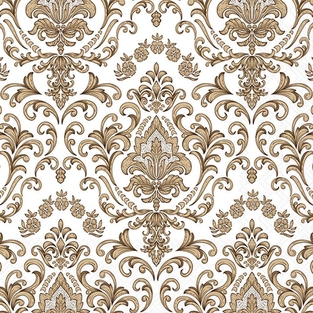 Servietten 33x33 cm - Baroque ornament gold