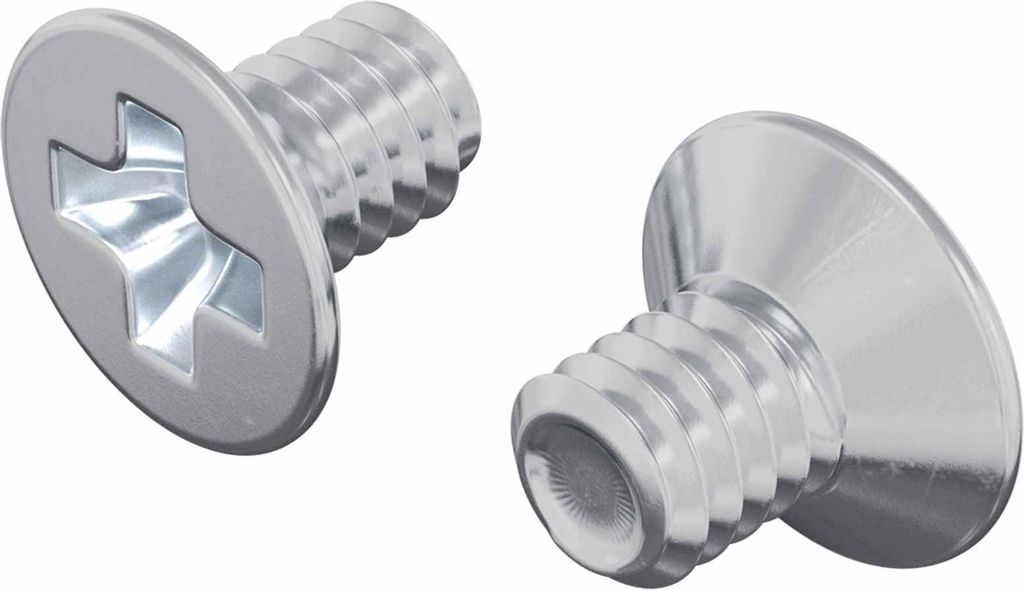 Senkkopfschrauben 2 pcs Silber M4 x 6 mm Stahl