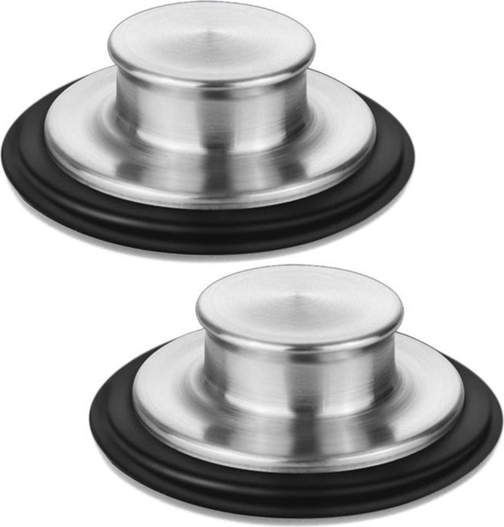 2-teiliges Spülbeckenabdeckungs-Set aus Edelstahl für die Küche, Rohrschutz, geruchsabweisender Abflussstopfen für das Zuhause