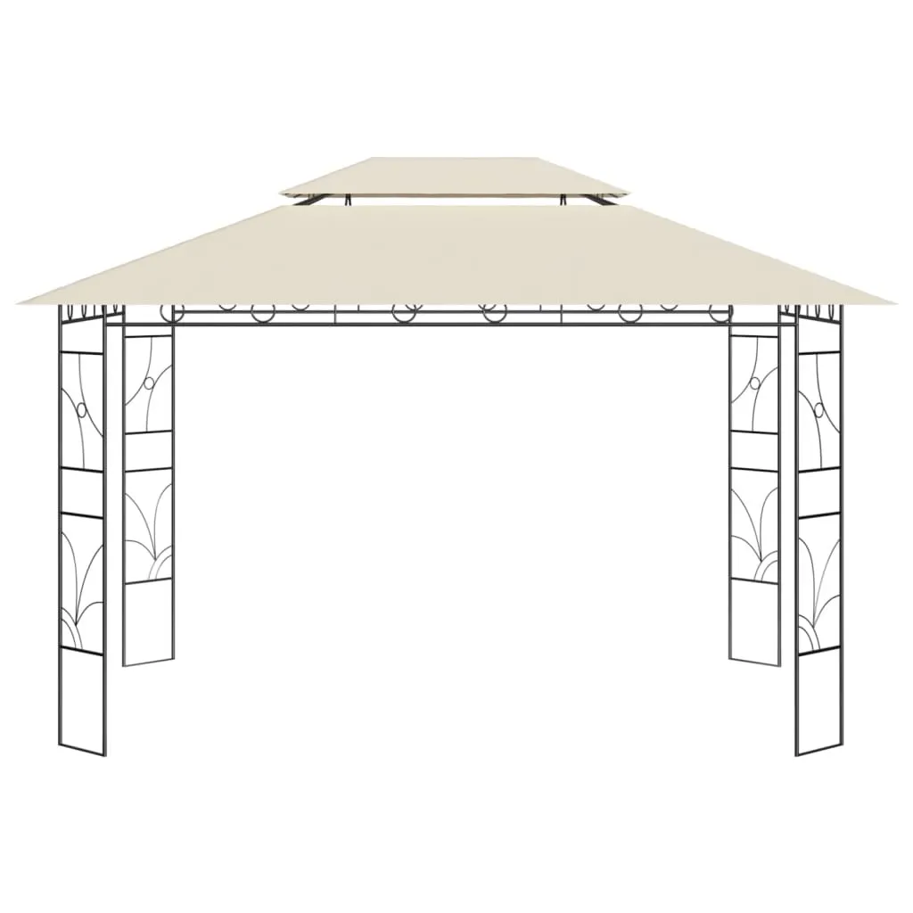 Abri de jardin anti-UV 4x3m crème - Pavillon pour éviter la chaleur