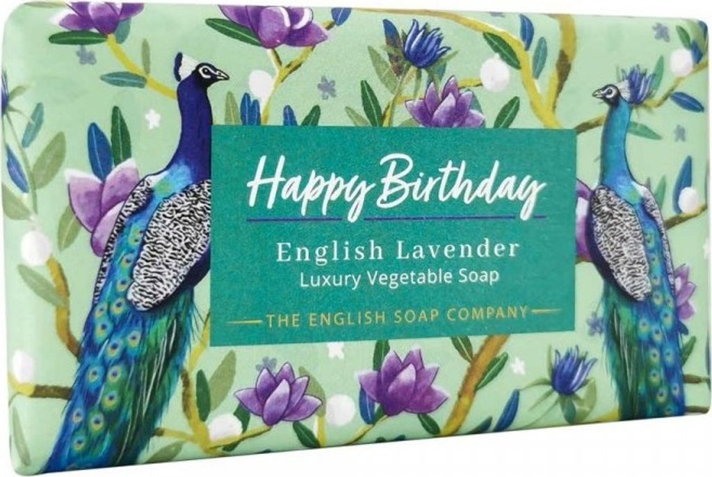 Feste Seife „Happy Birthday Lavendel“ von The English Soap Company, 190 g