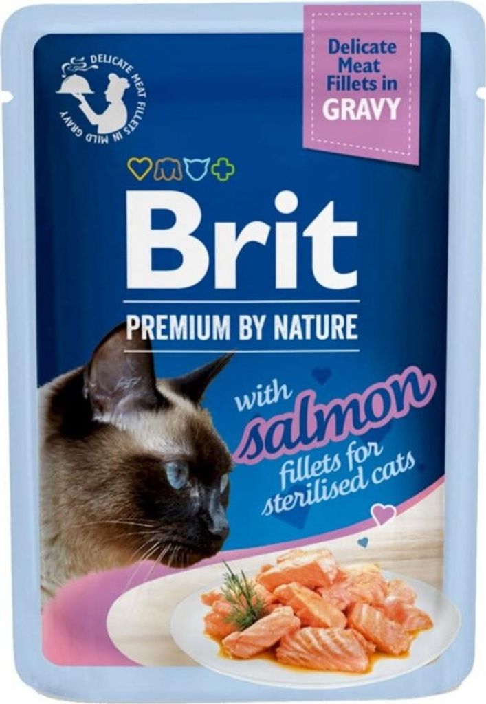 BRIT PREMIUM CAT Adult Filetti di salmone sterilizzati Immagine del prodotto 