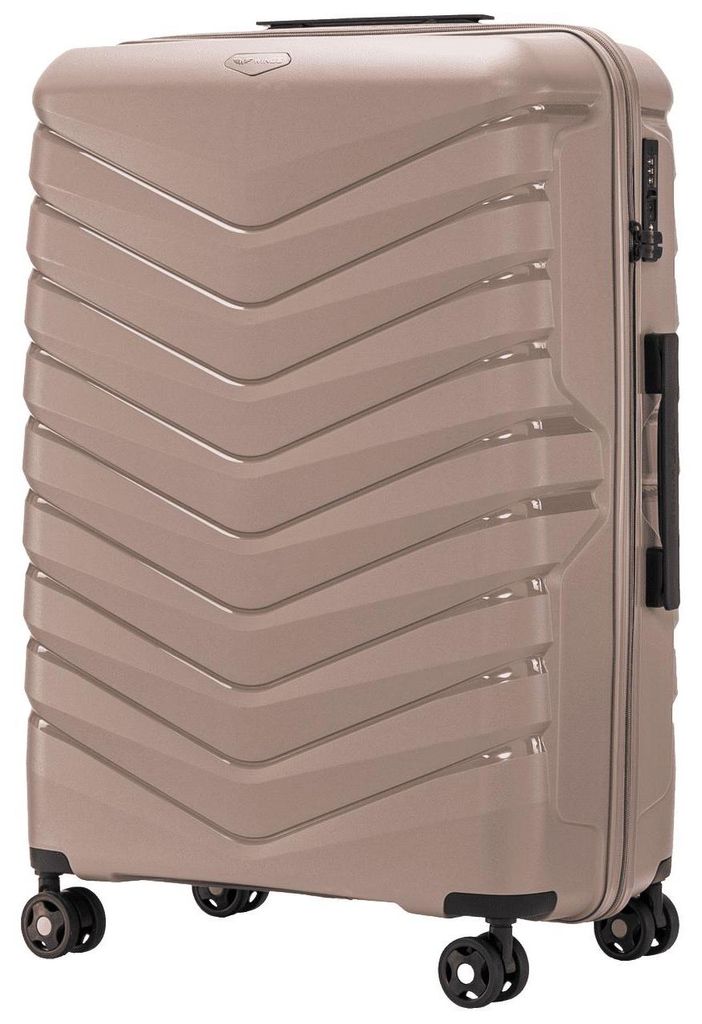 Wings PHOENIX Große Koffer 28" Champagne TSA 360° Rollen