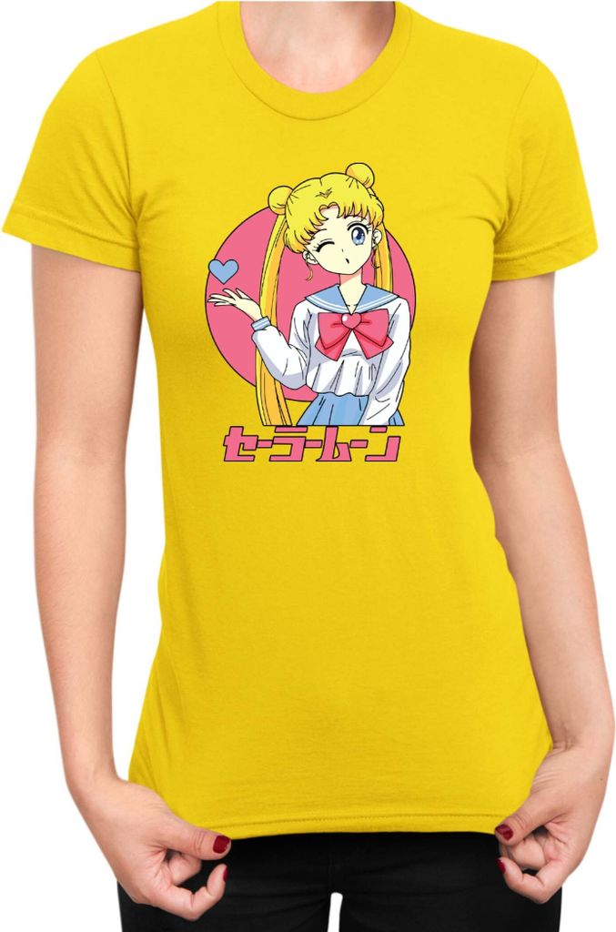 Damen T-Shirt Japan Anime Manga Sailor Anime Manga Moon 05 Sailor Princess, Lady S / Gelb