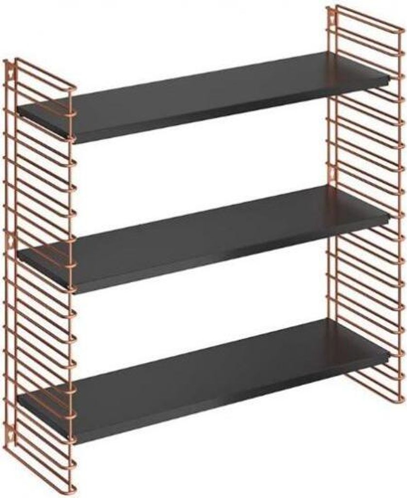 METALTEX 377608341 Bücherregal TOMADO mit 3 schwarzen Böden Produktbild 