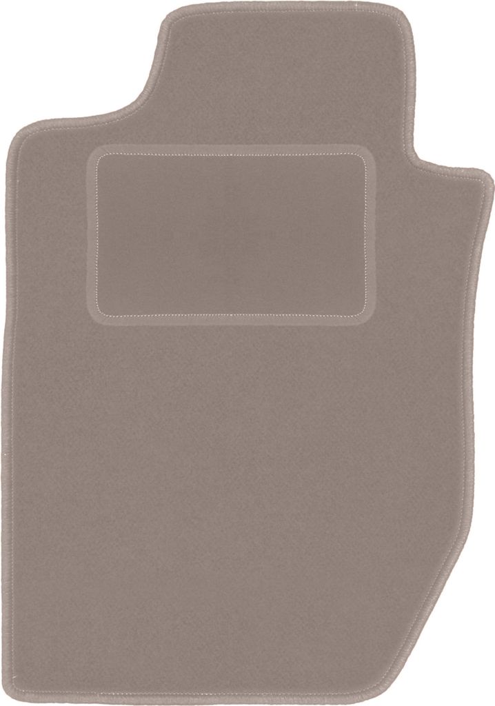 Fahrerfußmatte Velours beige passend für Dodge Durango I (1997-2003, SUV) – mit Befestigungen – passgenau