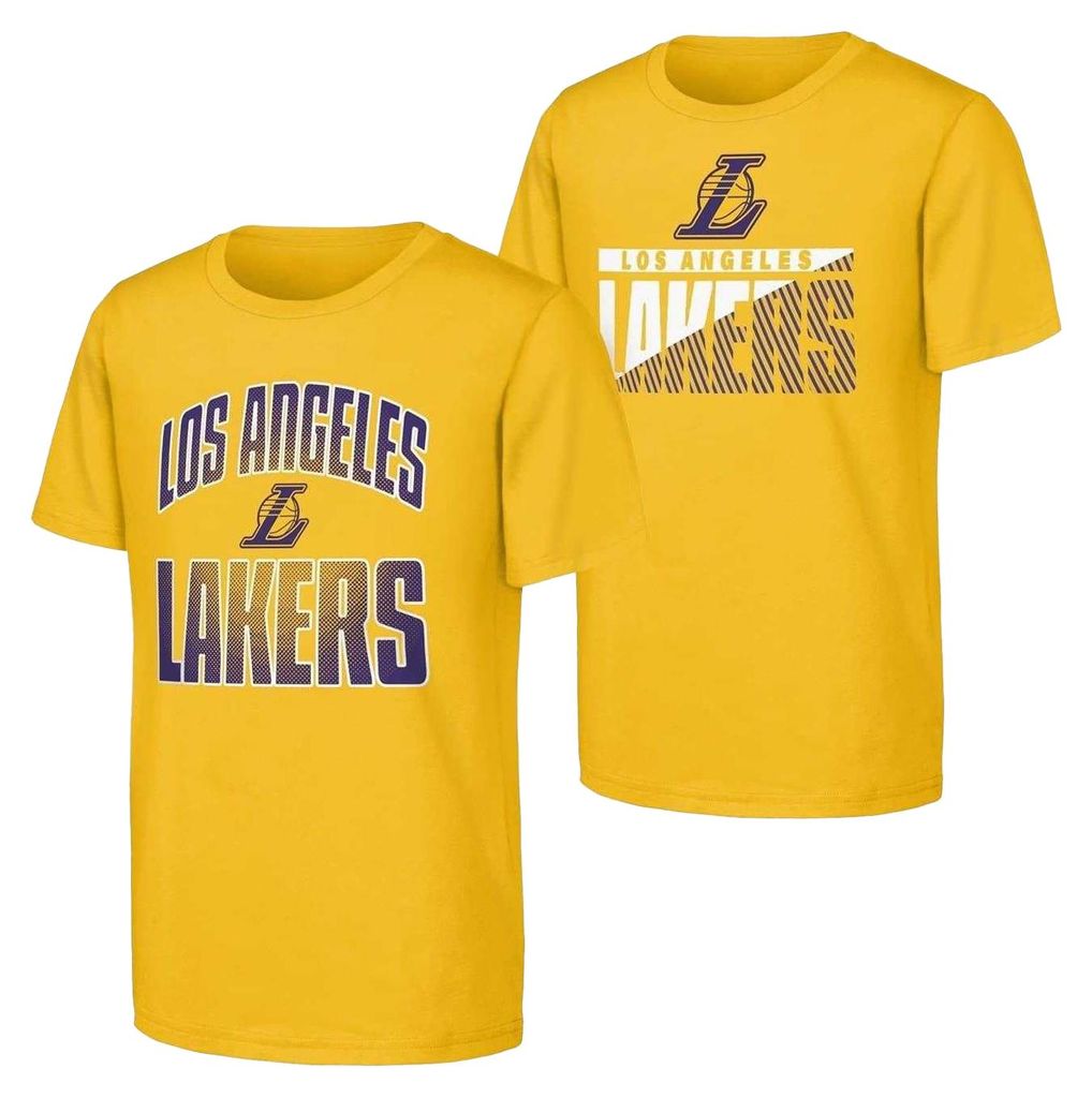 Los Angeles Lakers - T-Shirt für Herren/Damen Uni (2er-Pack) GT22718 (128) (Gelb)