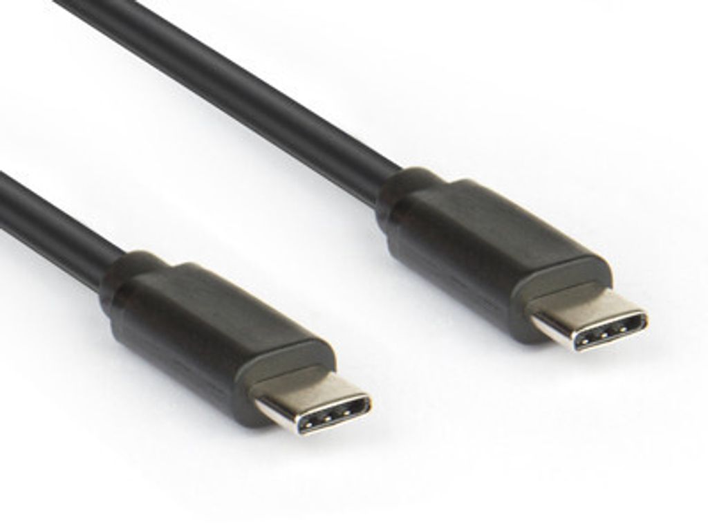 Hamlet USB C auf USB C Kabel 1m 65W Schwarz XCUC-UC-MM10 - USB 2.0 für Computer