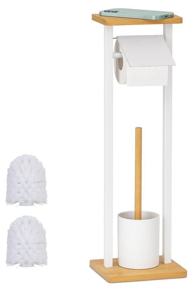 Set per WC Relaxdays, ripiano, da appoggio, L x P x A: 73,5 Immagine del prodotto  Immagine generata dall'IA