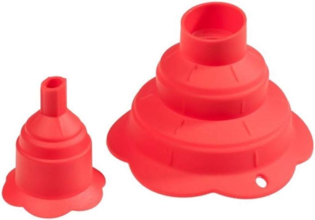 Kochblume Falttrichter 2-tlg. rot