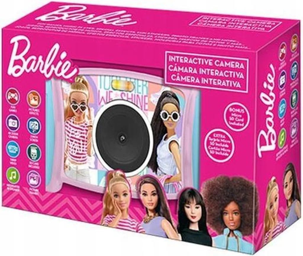 Caméra Barbie Enfant pour Vacances et Loisirs avec Vidéo 1080P et MP3