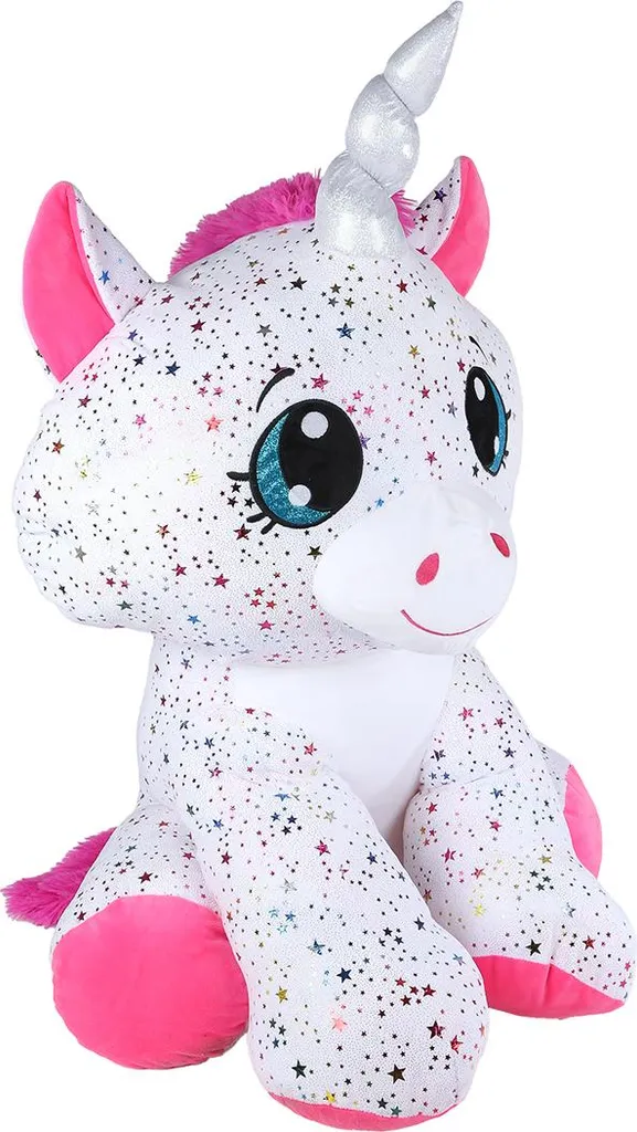 Licorne 70cm Rose et Blanche - Peluche de Sommeil Apaisante Enfant