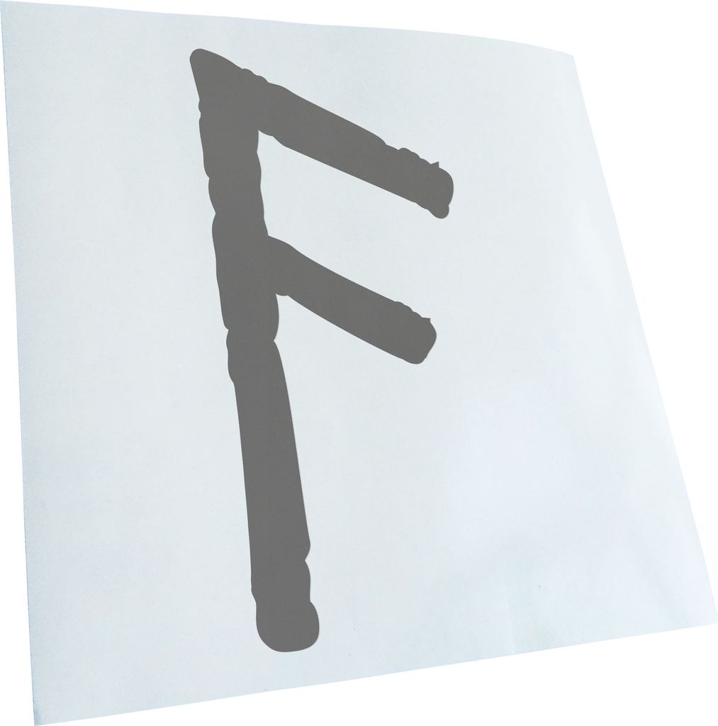 Kiwistar - Autoaufkleber - Futhark ANSUZ Rune - Neon Matt - Aufkleber für Auto Kfz Fahrrad, LKW, Truck Mofa