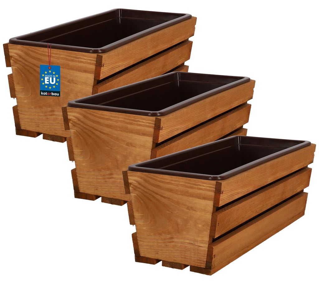 KOTARBAU® 3 Pezzi Fioriera da Balcone Vaso da Esterno con Immagine del prodotto 