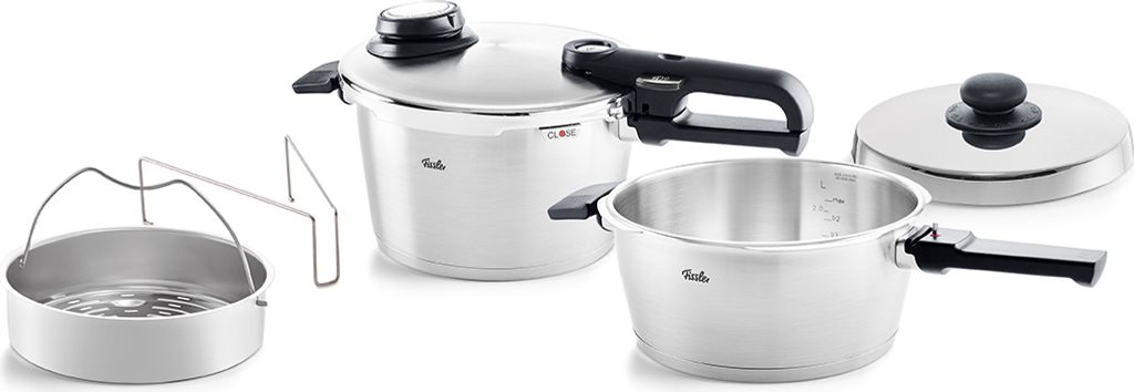 Fissler Vitavit Premium / Schnellkochtopf-Set 22 cm (SKT 4,5 ltr. + SKT 3,5 ltr.) mgE + ZMD