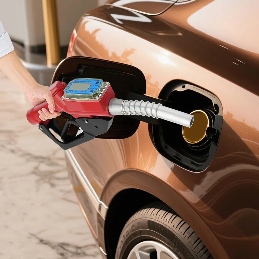 Pistolet de distribution à écran digital rouge pour débit haute capacité