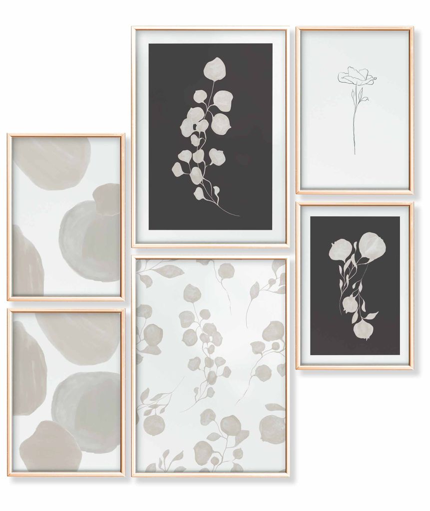 Heimlich Premium Poster Set, 2 x DIN A3 & 4 x DIN A4 - ca. 30x42 & 21x30, Stilvolle Poster Collagen mit passenden Bilder als Wanddeko » Atelier ...