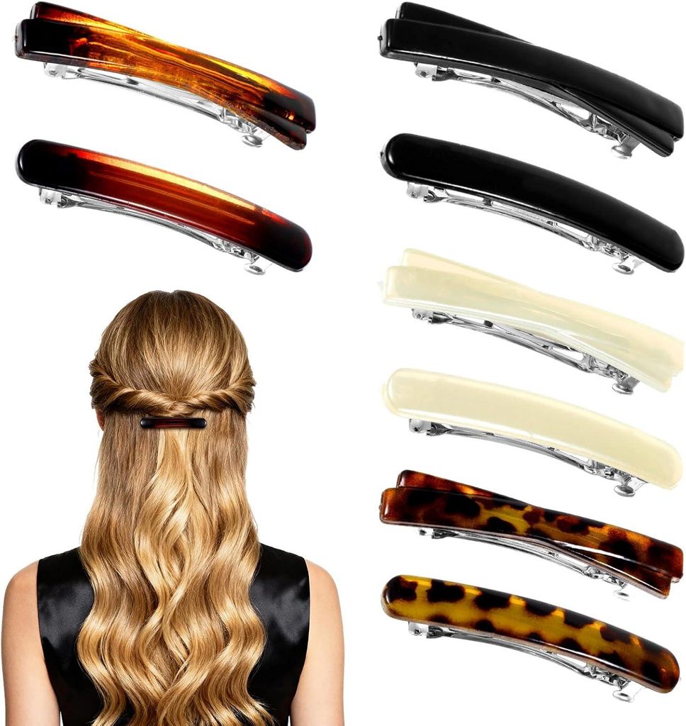 Juego de 8 pinzas para el cabello estilo francés, de 6,5 Imagen del producto 