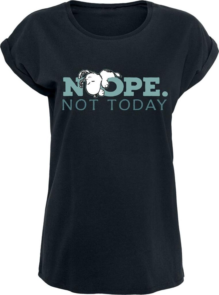 Peanuts T-Shirt Damen Snoopy - Nope. Not Today schwarz S