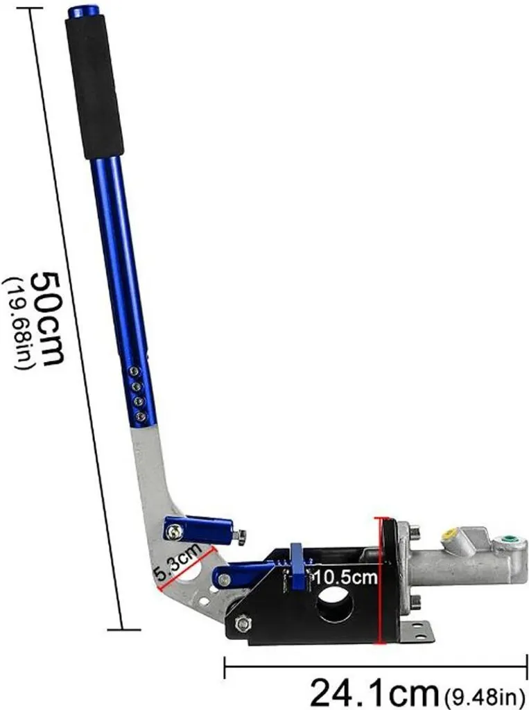 Frein à main hydraulique bleu avec levier vertical pour drift et simu