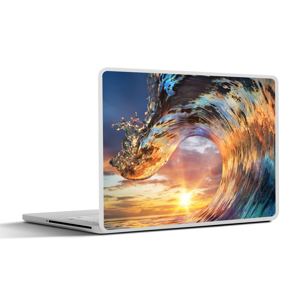 MuchoWow Laptop Aufkleber Sticker Cover Meer - Golf - Farben 40x30 cm - Laptop Dekoration - Selbstklebend